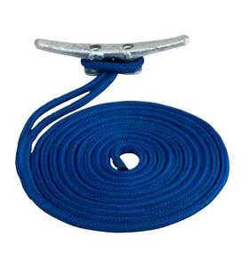 2112015bl1 Sea Dog Double Braided Dock Line 1/2 Inch Dia X 15ft Length 960 Working Load Blue