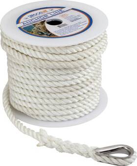 301110060wh-1 Sea Dog Boat Anchor Rode Nylon Rope 815 Pound Working Load Limit