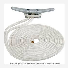 Sea-dog 302112020tp-1 Sea-dog Double Braided Nylon Dock Line - 1/2 Inch X 20 Gold