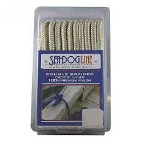 302116020g Sea-dog 302116020g/w-1 Double Braided Nylon Dock Line - 5/8 Inch X 20ft Gold/white