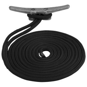 302116030bk-1 Sea-dog Double Braided Nylon Dock Line 5/8inch X 30foot Black