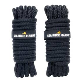 Srm-112 Sea Rock Marine Premium Double Braided Nylon Dock Lines W 12 Inch Eyelet And Bun