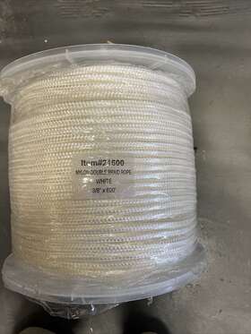 21600 Seachoice 3/8 Inch X 600 Ft White Double Braid Nylon Rope Spool For Boats