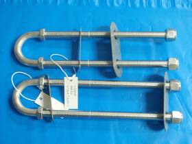 Seachoice 33639 Bow Eye 1/2 Inch X 9.8 Long 304 Stainless Steel 8.09 Thread Stern Pair