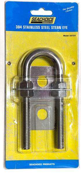 33731 Seachoice 33641 New Bow Stern Eye 304 Stainless 1/2 X 3-1/2 Inch Transom Boat Tow Tiedown
