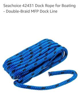 42431 Seachoice Dock Rope For Boating - Double-braid Mfp Blue/black