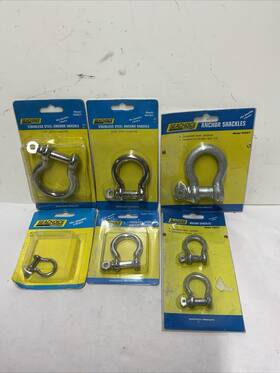 43091 Seachoice Bundle Of Anchor Shackle S 3/16 5/16 1/4 3/8 1/2