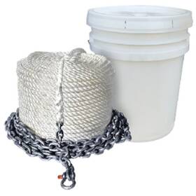 X10ftchain Seachoice 44561 1/2 Inch X150ft Rope W 1/4