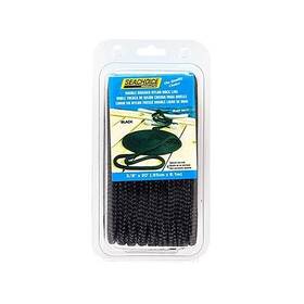 50-40321 Seachoice Double Braid Nylon Dock Line Black 3/8 Inch X 25ft