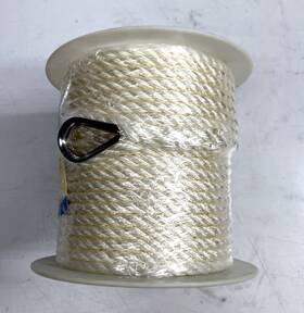 50-40721 Seachoice 3/8 Inch X 150ft Three Strand Twisted Nylon Anchor Line For Boats