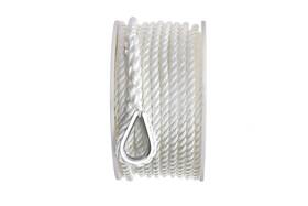 Seachoice 719249407111 Anchor Line Rope 3-strand Twisted White Nylon 3/8 Inch X 100 Ft