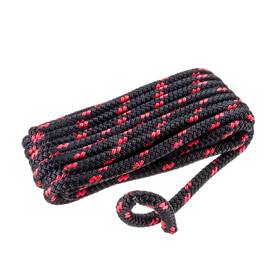 Seachoice 719249424316 Double-braid Multifilament Polypropylene Dock Line 3/8 Inch X 15ft 42431 Black/red