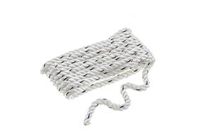 Seachoice 719249475011 47501 Premium 3-strand Twisted Nylon Dock Line With Tracer White Blue Trace
