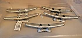 93865 Seachoice Dock Cleat - 8 Inch 5 Pack Open Base Hot Dipped Galvanized Cast Iron
