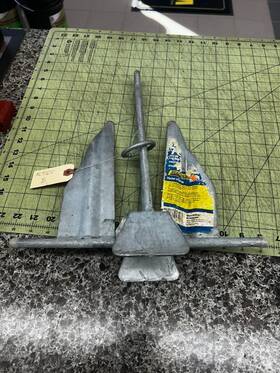 Kc41610 Seachoice Galvanized Steel 7e With Slip Ring Fluke Utility Anchor