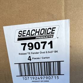 Mthop2562bk Seachoice 4 Ribbed Marine 8.5 Inch X 27 Boat Fender Vinyl Bumper Dock Shield Black
