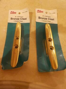 135558 Seafit Lot 2 5 Inch Bronze Cleat Closed Base Marine Rope Dock Boat Tie