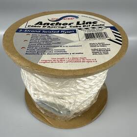 Seasense 05609207 Anchor Line 3/8 In X 100 Ft 3-strand Twisted Nylon With Thimble