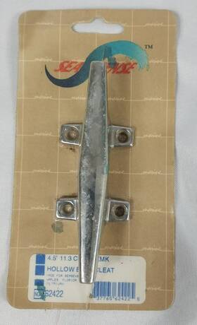 62422 Seasense 4.5 Inch Hollow Base Boat Cleat Chrome Marine Dock Hardware Nos