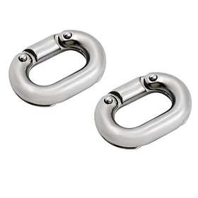 Shenghuiss 755621862048 Heavy Duty Chain Link Connector 316 Stainless Steel Marine Grade C-link Split
