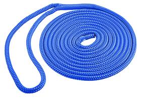 Shoreline Marine 013893758309 Double Braided Nylon Dock Line Single 1/2 Inch X 15ft Blue