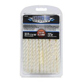 Shor-sl91630 Shoreline Marine Sl91630 White Nylon Dock Line 3 Strand / 8 Inch X 25ft