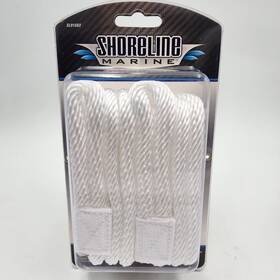 Sl91582 Shoreline Marine 2 Pack 3/8 Inch 6 Foot Solid Braid Polypropylene Fender Lines