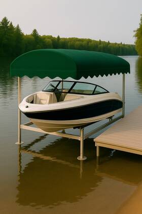 Ss2200108-83 Shorestation Canvas Canopy For Boat Lift 108 Inch X 22