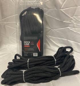 Sbr1225bdbn-4p South Bend Rope Co Double Braid Nylon Dock Line W Eye Splice 1/2 Inch X25ft 4pack New