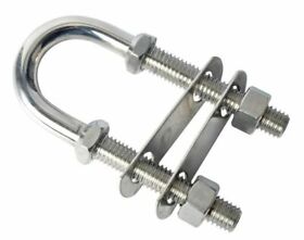 07852s-be Stainless Boat Stern Bow Eye Tie Down U Bolt 1/2inch Dia 5-1/4inch Length 3500 Lbs