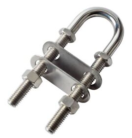 07851s-be Stainless Stern Bow Eye Tie Down U Bolt 3/8inch Dia 3-1/2inch Thread Marine Boat