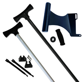 51203-7-b-s Stick It Anchor Pin For Shallow Water-starboard Motor Mount With 7foot Black
