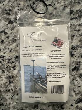 52365 Stick It Anchor Pins B 5.5ft System - Black Shallow Water Kayak