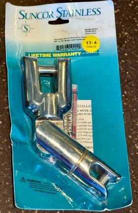 S0190-x013-c Suncor Stainless Anchor Swivel Universal For 3/8 Inch To 1/2 Chain 17-4