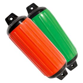730128 Super Gard 10.5inch D X 30inch L Blaze Orange Twin Eye Cylindrical Inflatable Fender