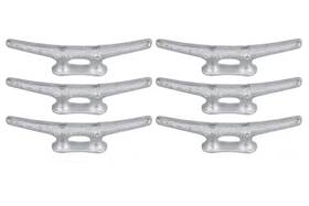 T-h Marine Supplies Be-ha-54050-dp 6-pack Boat Cleats 10 Inch Cast Iron Galvanized Dock Lines - Silver