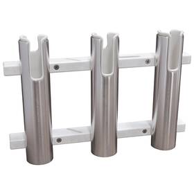 F31-3103bxz-1 Taco Marine Aluminum/poly 3-rod Rack Holder With Integrated Knife And Plier Slots