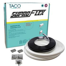 T9a-9990wcm602 Taco Metals Single 60ft Length Frosty White Vinyl 29/32 Inch Thickness Boat Rub Rail With End Caps