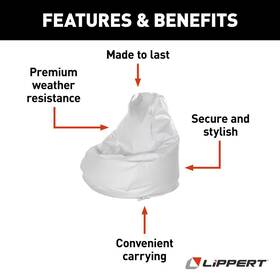 Taylor Made 040011852342 81000 Teardrop Marine Beanbag Wht