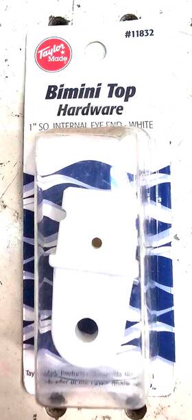 11832 Taylor Made Products Square Tube Bimini Boatop 1 Inch White Internal Marine
