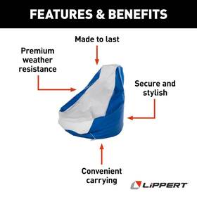 81002 Taylor Made Teardrop Marine Beanbag Wht Blu