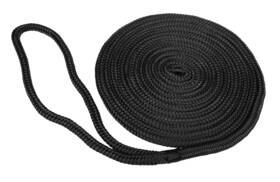 Taylormade 040011677792 Premium Double Braided Nylon Dock Line 15ft 3/8 Inch Black
