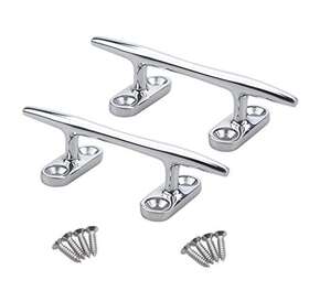 Thorn 608119329397 Boat Cleat Open Base 5 Inch Marine Grade 316 Stainless Steel Dock Cleats