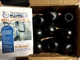 533786-blk Tideminders Lot Of 4 Dr. Shrink Kits 36 Balls Total - Black Piling Mooring