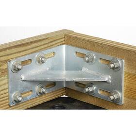 26424 Tiedown Engineering Dock Hardware Inside Corner Connector L Bracket 10.5 Inch X 5