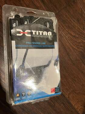 De91566f Titan 5 Ft Black Braided Nylon Mesh Reinforced Fender Lines For Boat Bumper 3/8 Inch