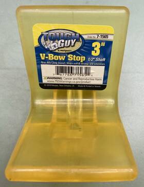7-1565 Tough Guy New V-bow Stop 3 Inch 1/2 Shaft Yellow