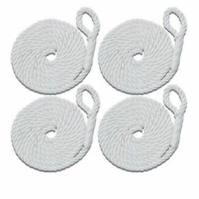 Ppc-fl3-8-2020-10-2 Triple Braid Nylon Replacement 3/8 Inch 7 Foot Boat Fender Lines Pack Of 4