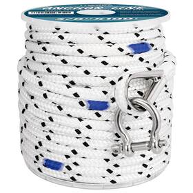 Tdna38 Tunord Made 3/8 Inch 100ft 150ft Black Nylon Anchor Line Double Braided Rope/