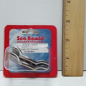 32-799-0016 Two Solid Brass Sea Bowld 2.5inch Long Junior Cleats With Chrome Finish
